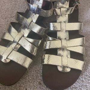 ALDO gold sandals never worn